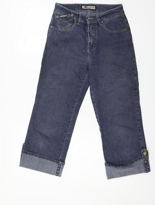 Kai Weishi Damen Cropped Jeans Blau Baumwollmischung Größe W28 L22
