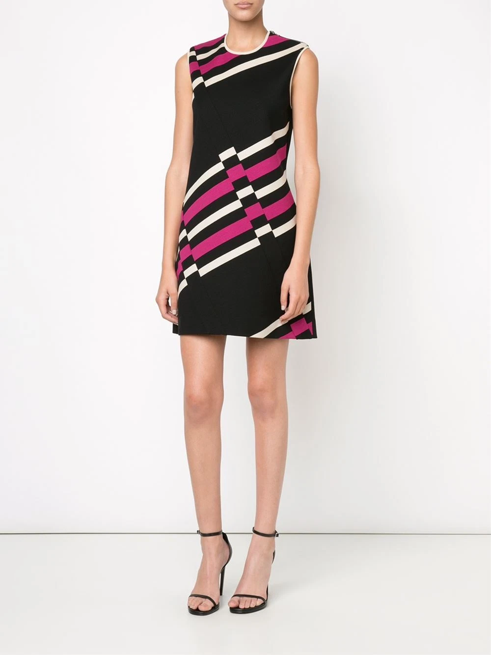 Lanvin — LANVIN 1790$ Striped Cotton Sleeveless Mini Dress - Multicolor Stretch Cotton