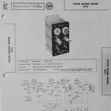 David Bogen Model BT12 Transistor Audio Amplifier SAMS Photofact   1958 New