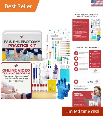 Lifelike Phlebotomy Practice Arm Kit - Essential Training Model for Home Study