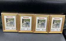 Trisonic Picture Glass Frames - 5" X 7" Gold Tone Lot of 4 Sealed