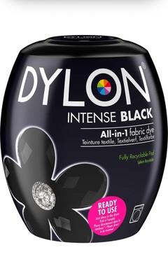 Dylon Washing Machine Fabric Dye Pod Intense Black, 350g, Packaging May Vary