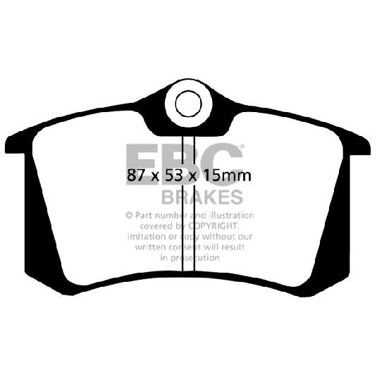 Bremsbelagsatz Scheibenbremse Hinten FüR Peugeot 2008 UD US 13 Bis 26 EBC Neu-image