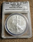 2014-S $1 Silver American Eagle ANACS MS70 First Strike First Day Of Issue.