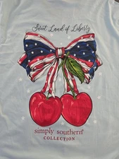 Simply Southern LARGE Short Sleeve "SWEET LAND OF ...  NEW Tags closeout design 