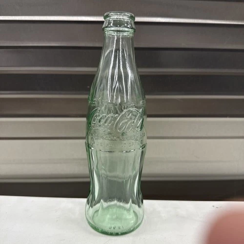 Vintage 1994 Coca Cola Seasons Greetings Bottle 8 oz Coke Green Glass