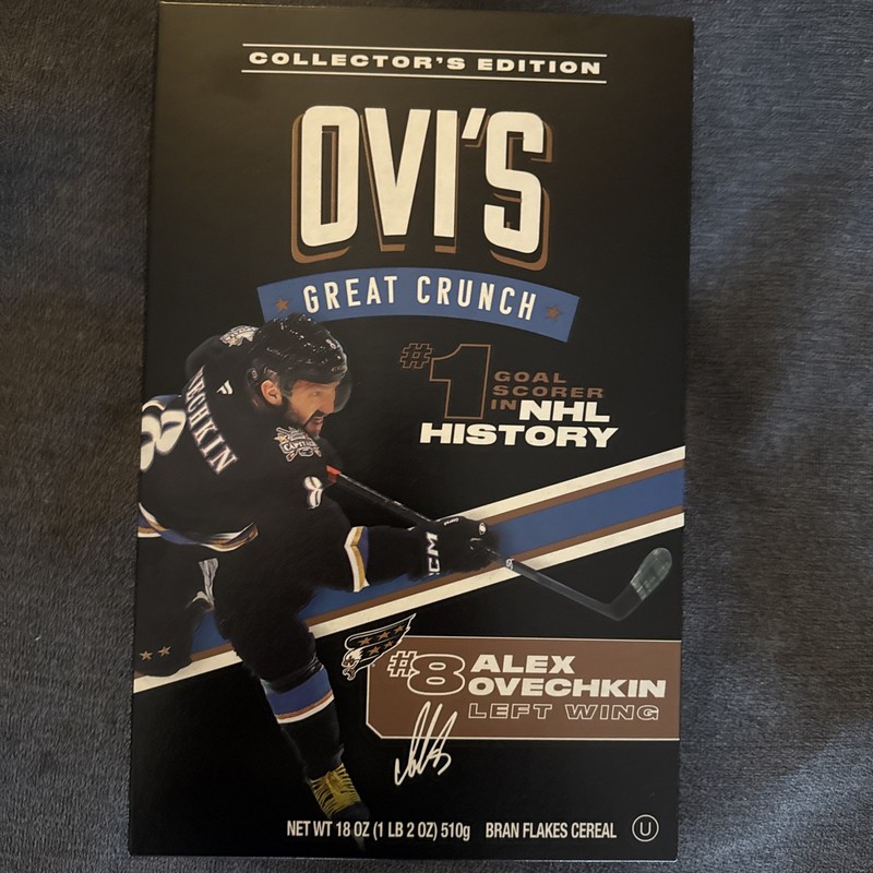 Ovi's Great Crunch -Alex Ovechkin Cereal - LIMITED EDITION- brand new