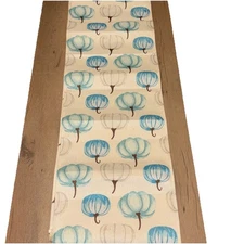 Fall Blue Pumpkin Table Runner- Brand New - 13x89