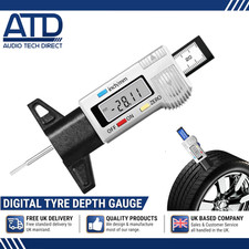 Digital Tyre Depth Gauge Tread Checker LCD Mini Tool For Motorbike Car Van Bike