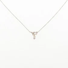 Authentic K10YG White Topaz Necklace  #260-002-842-3980