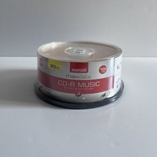 CD-R Blank Media 30 Pack Spindle Maxell Audio Music 32x 80 Minute 700MB Player