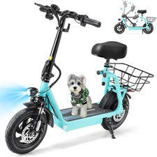 Caroma Q3 Electric Scooter with Seat 1200W 500Wh Foldable Commuting E Scooter