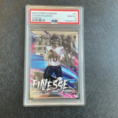 Topps Chrome Finesse Caleb Williams Rookie #F-1 PSA 10 Bears Football