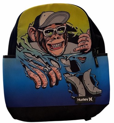 Hurley The One and Only Graphic Gradient Monkey Backpack 17 H x 15 W Light Stain