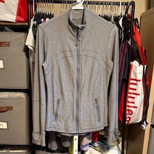 Lululemon Define Jacket Brushed Luon Sz 8 Heathered Slate 824