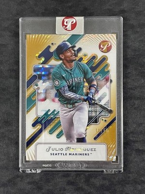 2025 Topps Pristine Julio Rodriguez #205 Gold Refractor #10/50 Seattle Mariners