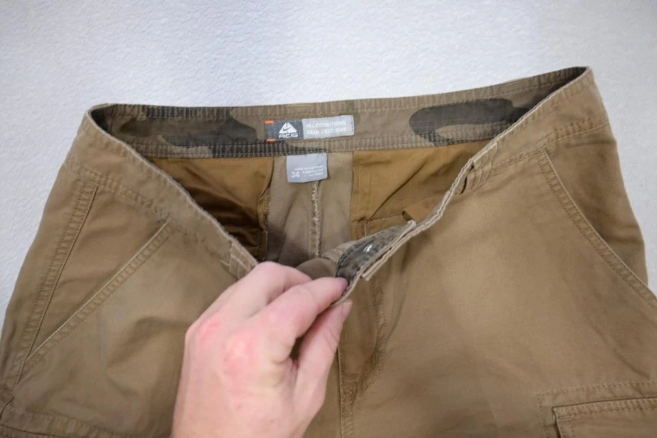 Pantalones Cortos de Carga Nike ACG Resistentes Montaña Senderismo Campamento 10" INS Para Hombres Talla 34 Foto 3 de 4