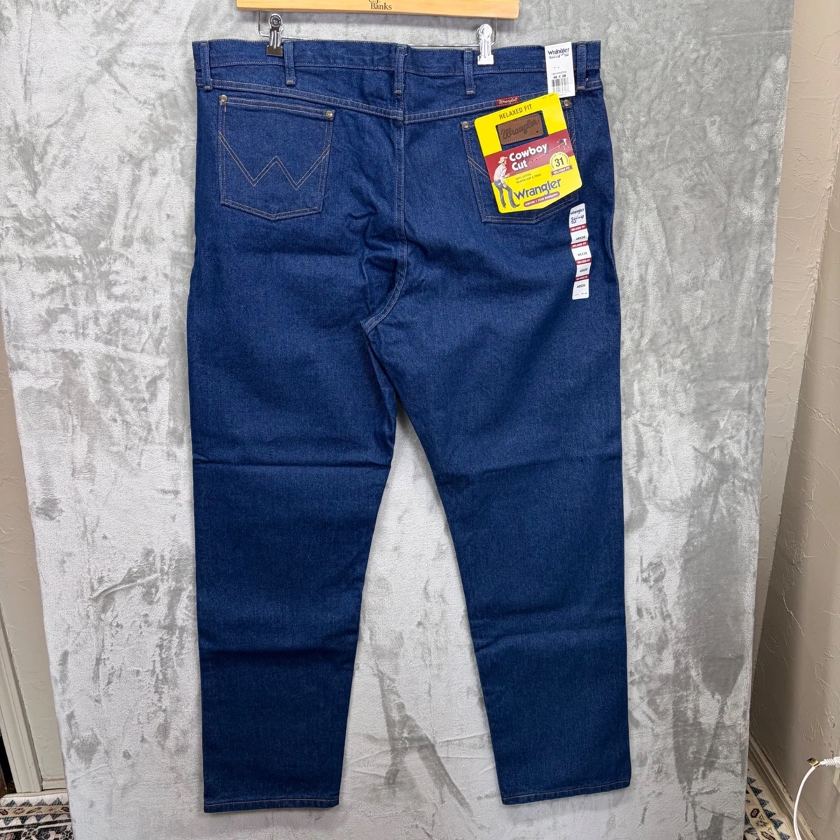Wrangler Authentics Heren Big & Tall Classic Comfort-Waist Jeans, Blauw - Chalk Blauw, 34W / 32L