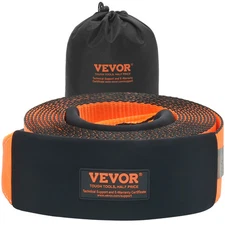 VEVOR Car Tow Cable Towing Strap Rope 46500 lbs 30 ft Emergency Heavy Duty Strap