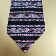 Geoffrey Beene 100% Imported Silk Multicolor Tie USA APX. 61 1/2" X 4"