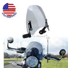 Windscreens Wind Deflectors w/ Bracket For Triumph Bonneville Bobber 2017-2023