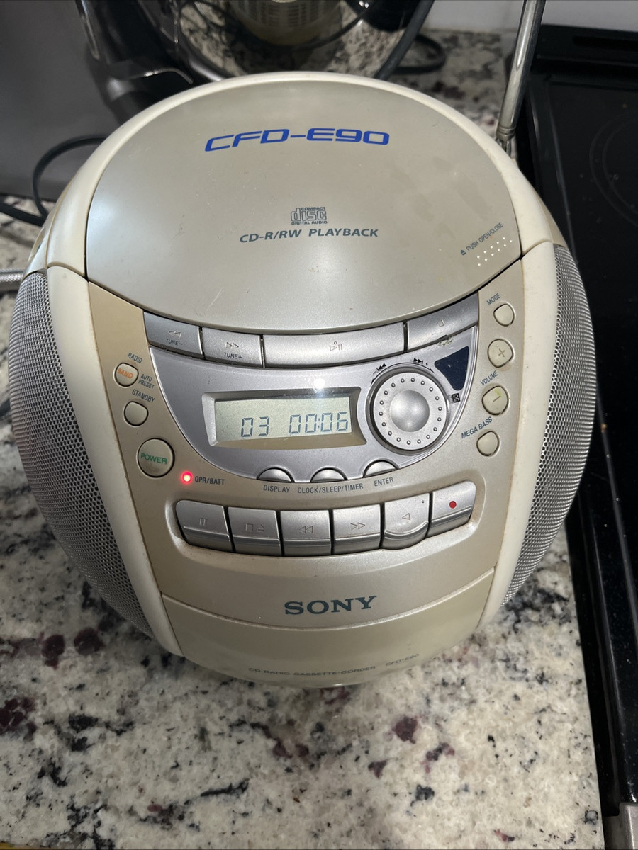 READ - Sony CFD-E90 CD Player Cassette Recorder Boombox Am READ - Sony CFD-E90 CD Player Cassette Recorder Boombox Am