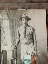 Antique African American* WW1 SOLDIER * COOL AS ICE