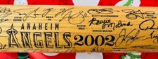 Autographed Anaheim Angels World Series Team Limited Edition Bat