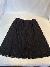 Black Lace Skirt Sz M 24  