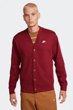 NWT men's medium tall nike club knit fairway cardigan sweater FN3898-677 maroon