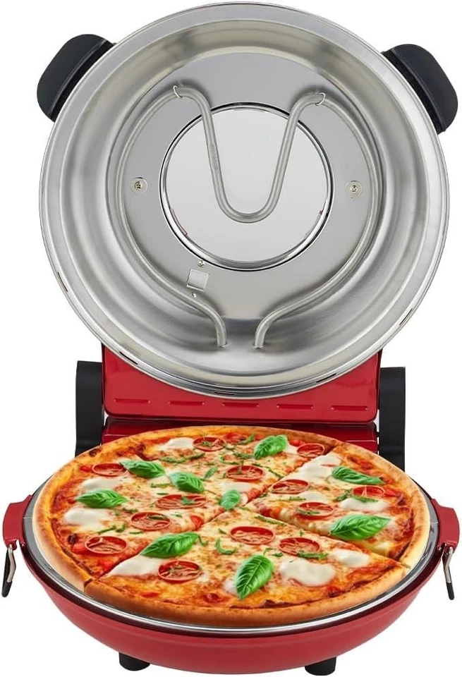 Improve, Forno pizza IMPFEP33BPB, Rosso, Pietra Refrattaria, Potenza 1200W, Term - Immagine 2 di 4