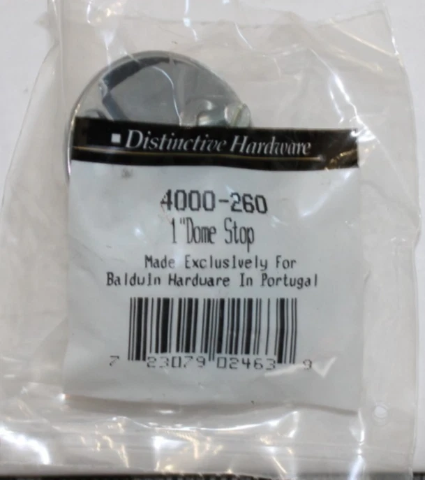 LOTE de 4 Parachoques tipo piso Baldwin media cúpula tope puerta 4000-260 cromo satinado NUEVO Foto 4 de 4