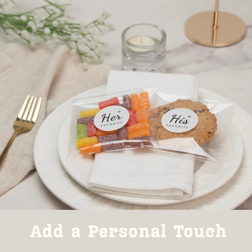 Элегантный свадебный набор с настраиваемыми сумками и наклейками - Изображение 4 из 4