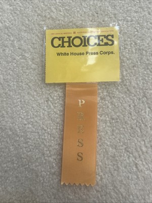 Vintage 1993 Annual Meeting National Gov Assoc - White House Press Corps Badge