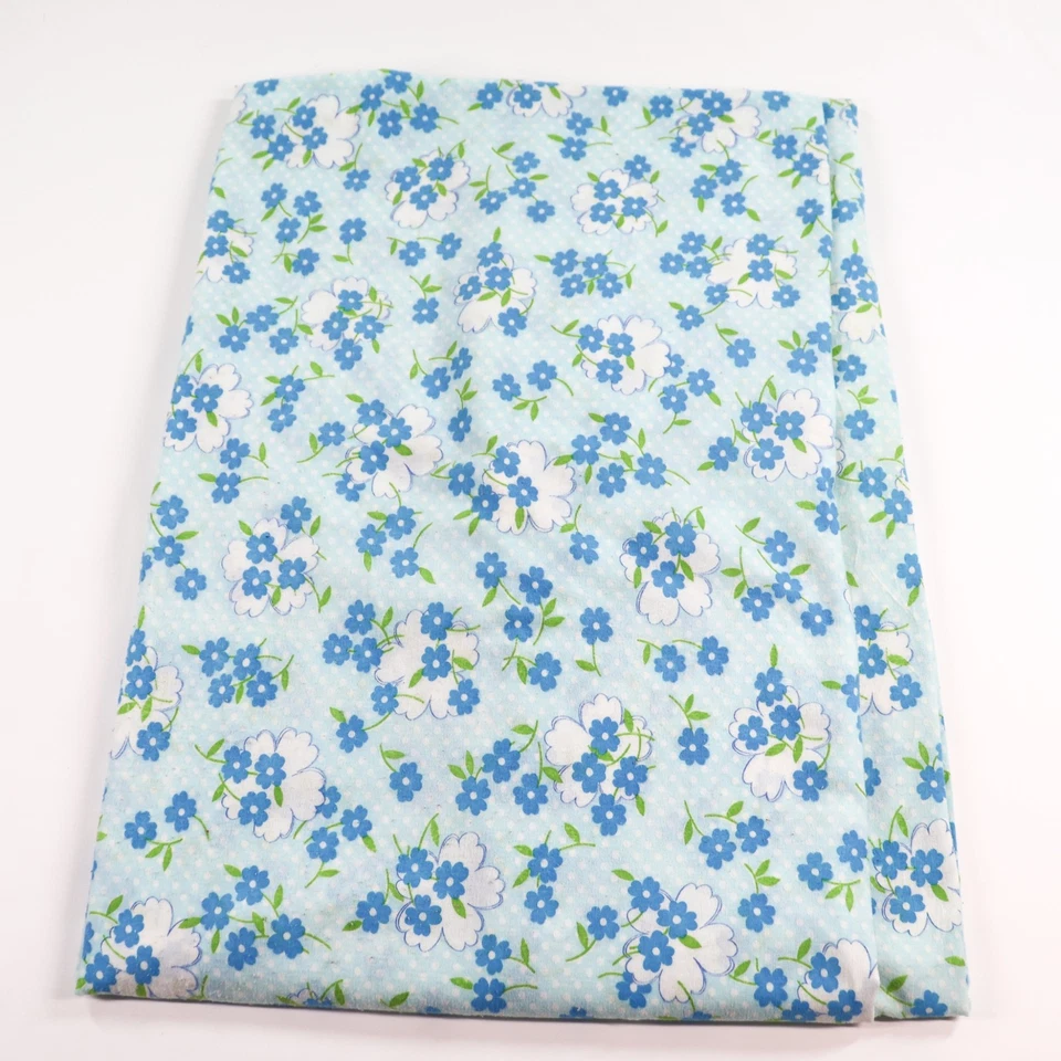 Edredón Vintage Flower Power Funky Floral Groovy Lunares Azul Años 60 Franela Foto 4 de 4