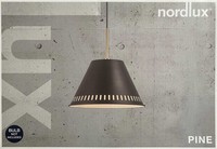 Nordlux Pine - Pendelleuchte Schwarz Metall Ø30Cm Max. 40W E27 Vintage Lampe Neu