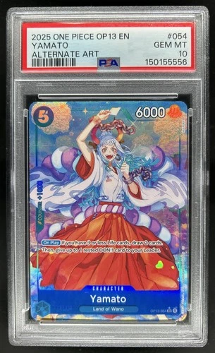 2025 One Piece OP13 EN Yamato Alternate Art #054 PSA 10 GEM MINT Gem Mint
