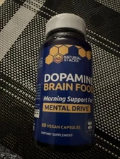 Natural Stacks Dopamine  Brain Food Mental Drive 60 Capsules