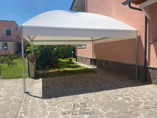 GAZEBO IN ACCIAIO ZINCATO PROFESSIONALE 3X3 - 4X4 - 5X5 MT TELO IN PVC COLORATO