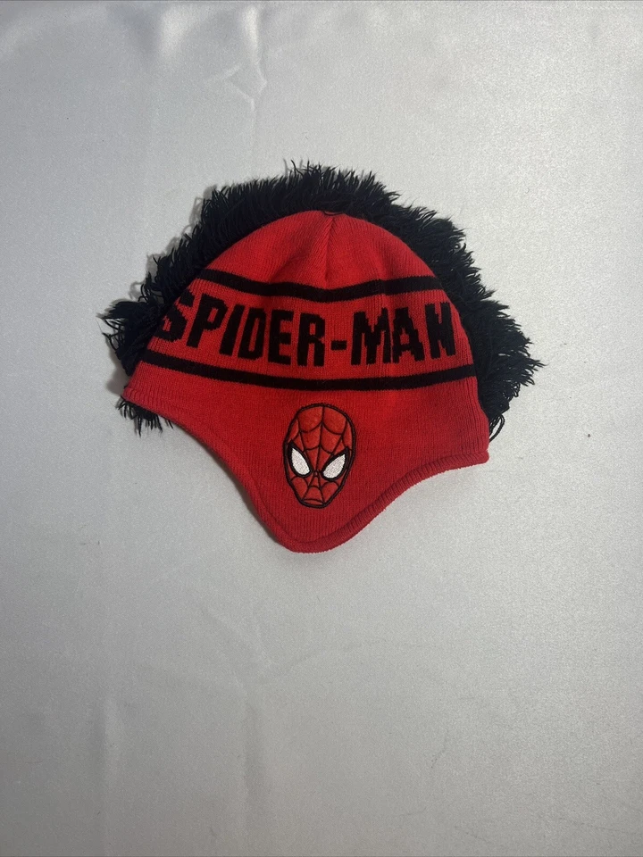 Marvel Spider-Man Sombrero Rojo/Negro Gorro Invierno Tejido Sombrero Talla Única Niños Foto 2 de 4