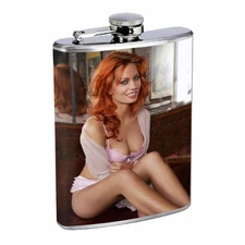 Russian Pin Up Girls D10 Flask 8oz Stainless Steel Hip Drinking Whiskey Brandi