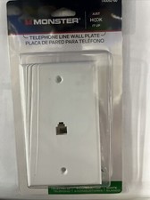 NEW 140092-00 MONSTER TELEPHONE LINE WALL PLATE WHITE NEW