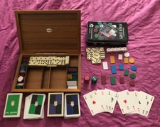 Dal Black - Wooden Play Cassetta - Dice, Poker, Dadi Poker and Domino