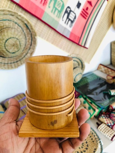Eco-Friendly Bamboo Pen Holder Stylish & Cute Storage Pot for Desk Organization - Picture 4 of 13