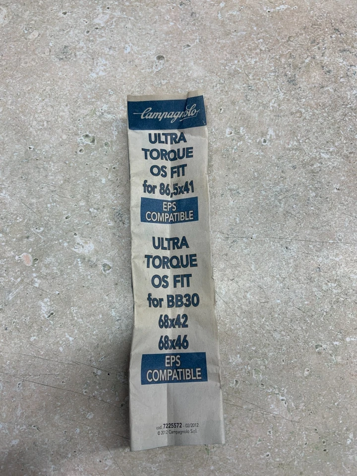 Nuevo de Lote Antiguo Campagnolo Power-Torque OS Ajuste Integrado BB30 Soporte Inferior Tazas 68x42 EPS Foto 2 de 4