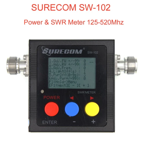 SURECOM SW-102 125-525 Mhz Digital VHF/UHF Power& SWR Meter With Four Connector - Picture 4 of 9