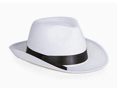 Kangaroo White Fedora Brim Felt Church Hat 1920 display picture 1