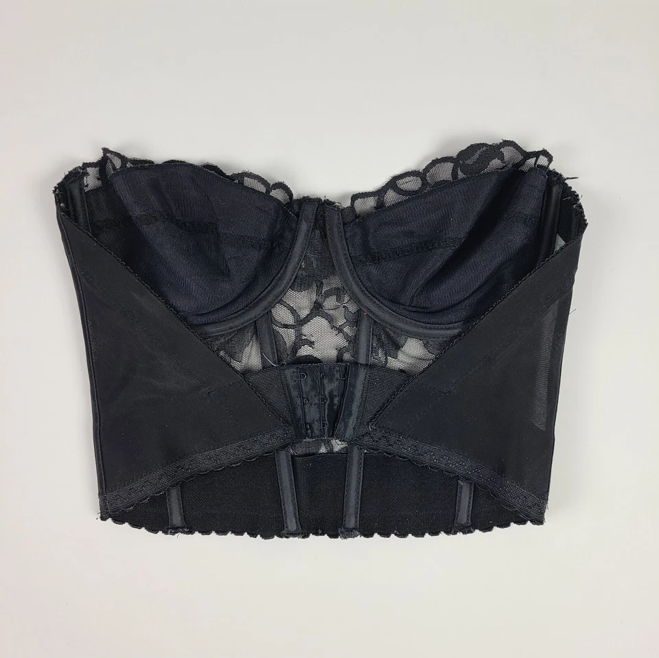 Corsé Bustier Vintage Valmont Negro con Encaje Estilo Victoriano Talla 34C Foto 4 de 4