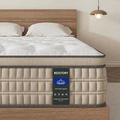 Bedstory Firm Hybrid Mattress Extra Lumbar&Support Pocket Springs Deep Sleep