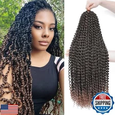 Passion Twist Hair 18 Inch: Water Wave Crochet Hair 6 Packs Passion Twist Cro